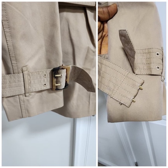 Authentic Burberry Trench Coat Beige Size Large - Picture 9 of 13